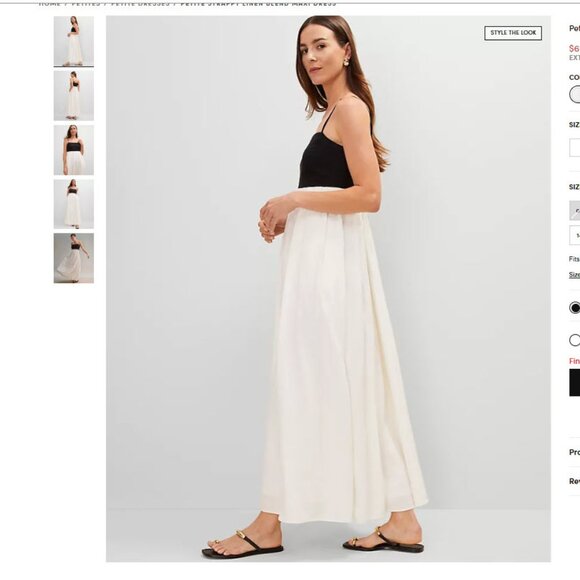 Linen Blend Maxi Dress (Fits 0, 2, 4, 6) - Picture 5 of 6